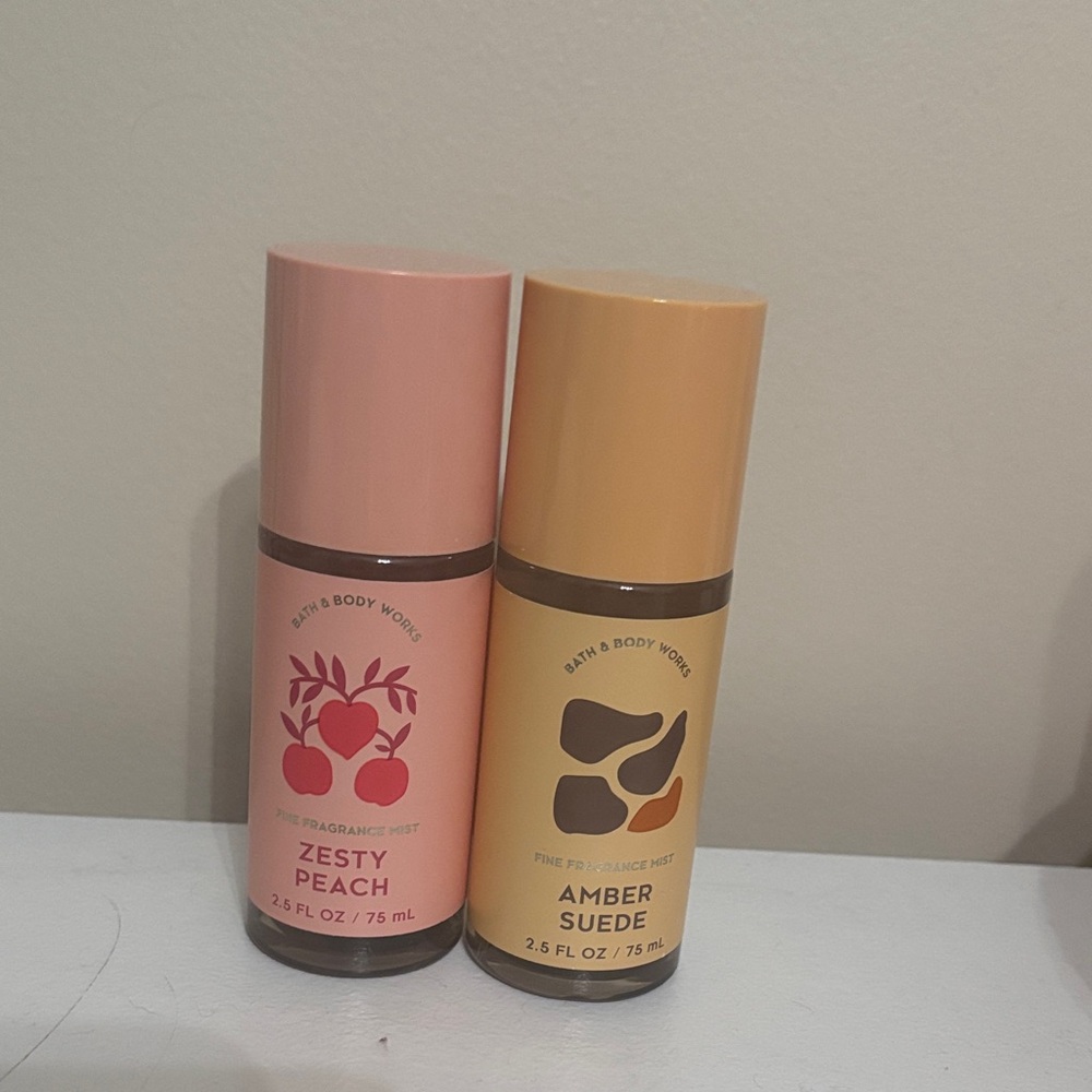Bath & Body Works Zesty Peach and Amber Suede Mists
